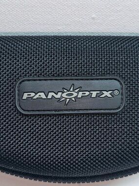 PANOPTX Genuine Sunglass Case Black - Heavy Duty - Zippered Case- Semi-Hard